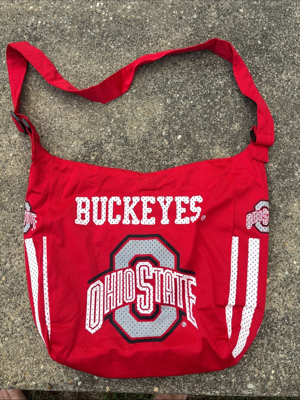 Buckeyes Red Shoulder Bag with Adjustable Strap